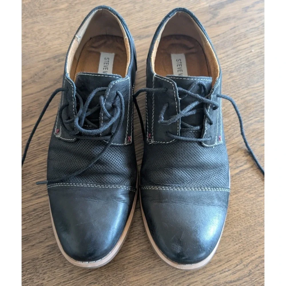 Steve Madden Men's dress shoes, Catalyst, black, Men's Size 9 Lace Up